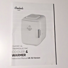 Cooluli Thermoelectric Cooler/Warmer Classic 4L Instruction Manual Only UK/EU