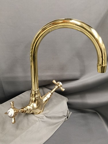 Kitchen mixer bare brass mono - kitchen, mixer,