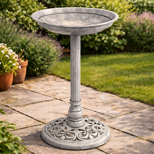 Garden bird bath 62cm resin - garden,