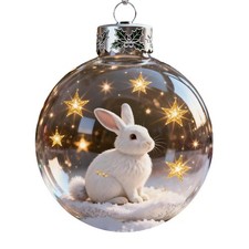 Wildlife Collection Crystal Glass Ornament 3D  Animal Christmas Decorations