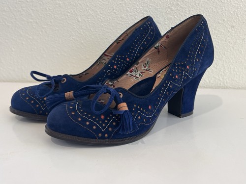 Miss fire blue suede - l,