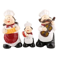 3pcs Resin Chef Figurines