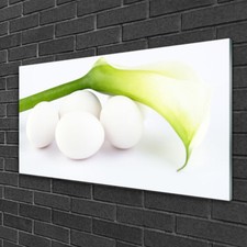 Print on Glass Wall art 100x50 Picture Image Eggs Floral