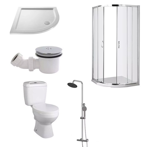 Bathroom suite 800mm quadrant - bathroom,