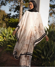 H&M Satin Maxi Kaftan Dress