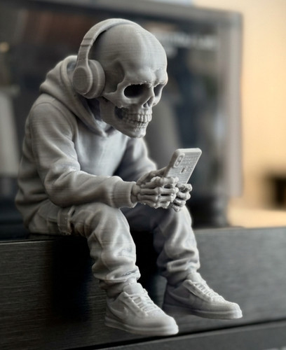 Skeleton shelf sitter figurine - skeleton,