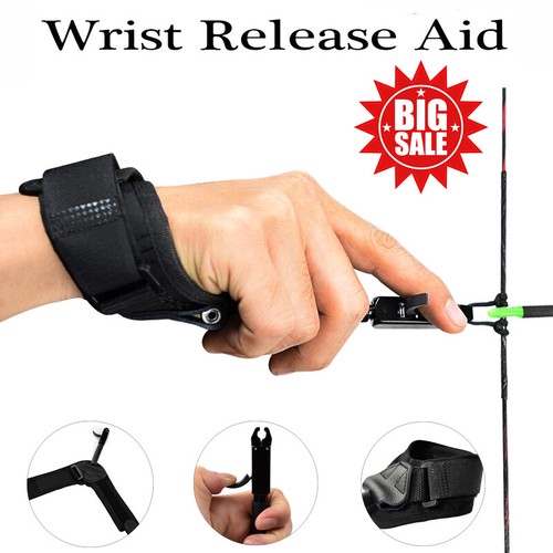 Archery release aid with - release,