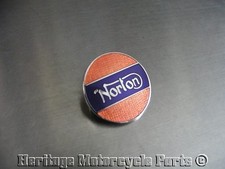 one new super new RED +BLUE ENAMEL metal PIN LAPEL BADGE Norton name in silver