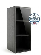 Black Walnut Glass 40cm Modern