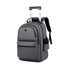 Grey Backpack Rolling Trolley