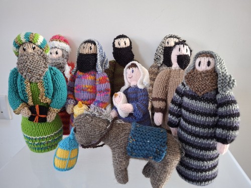 Hand knitted christmas - hand,