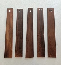 BRAZILIAN ROSEWOOD FINGERBOARDS FOR CLASSICAL GUITAR -LOT OF 5 - DEFECTIVE