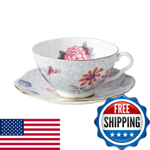 Wedgwood cuckoo teacup - teacup, saucer