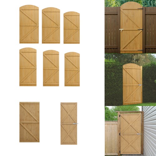 Wood garden gate - garden, curved/flat