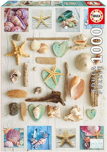 Seashells collage jigsaw - seashells,