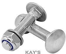 M8 CARRIAGE BOLTS NYLOC NUTS