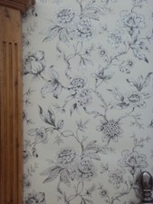 Black Flower  *Toile de Jouy *