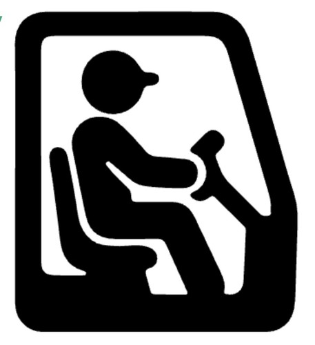 Digger driver vinyl decal - driver,