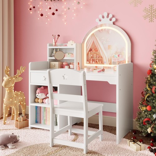 Kids vanity with lights - with,