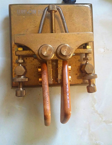 1950s vintage brass morse code - 1950s,