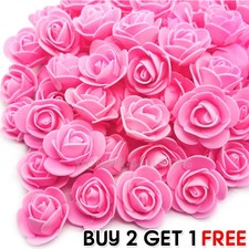 500 Foam Mini Roses WHOLESALE Heads Buds Small Flowers Wedding Home Party UK