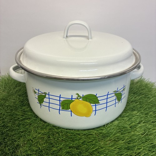 Vintage enamel dutch oven - vintage,