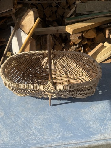 Antique handmade wicker wooden - wicker,