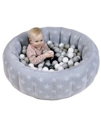 Velvet Soft Baby Ball Pit Pool Round Plus 30 Soft Balls Play Kids Play Game… 