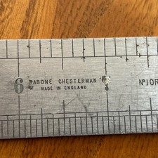 Vintage Imperial 12 Inch Steel Rule By J Rabone & Sons No.10R Made in  England