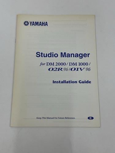 Yamaha studio manager 2000 - dm,