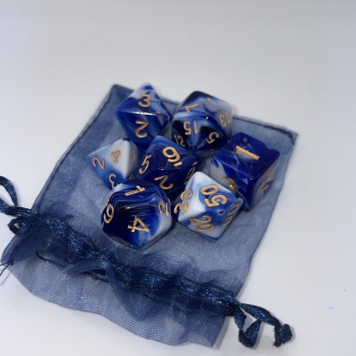 Blue white marble set dnd - marble, of