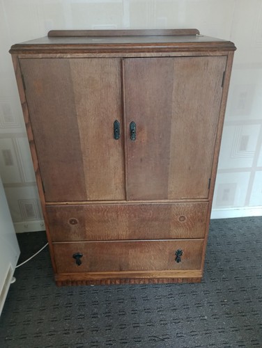 Superb walnut tallboy cabinet - walnut, cabinet/