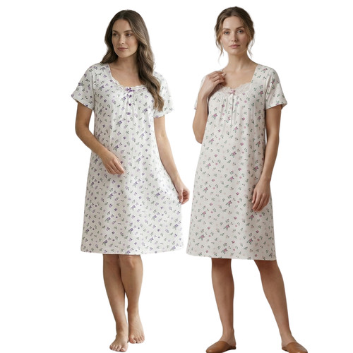 Ladies floral nightie 100 - nightie, 100%