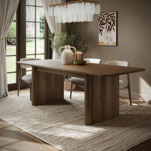 Large walnut extendable - walnut, dining