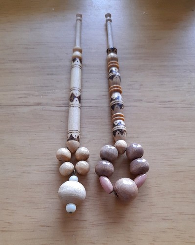 Wood lace bobbins - bobbins., beige