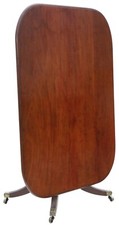 Antique fine quality Regency 1825 mahogany loo breakfast centre table tilt top