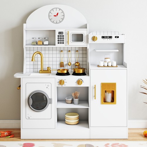 Kids pretend play kitchen - play,