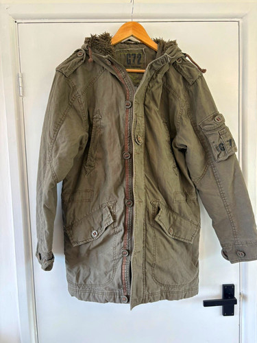 Denim men green hooded - denim, co