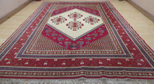 Large Oriental Carpet Rug Hand Made Wool Vintage Living Room 11ft 8" x 8ft