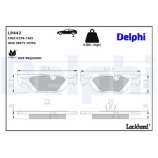 LP442 BRAKE PAD SET, DISC BRAKE DELPHI