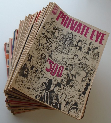 Private eye magazine - private, magazine.