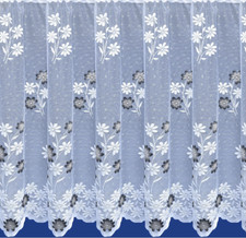 Grey and White Net curtain -