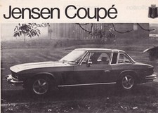 JENSEN INTERCEPTOR COUPE THIN PAPER LEAFLET, OCTOBER 1975.