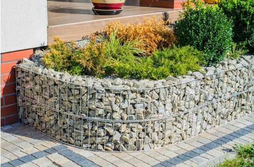 Garden edge gabion - edge, raised
