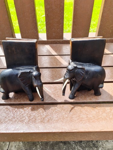 Antique dark wood hand carved - dark,