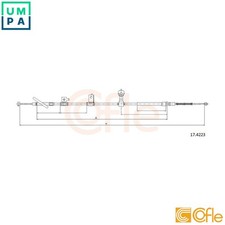 CABLE PULL PARKING BRAKE 92.17.4223 FOR HONDA D16W1/D16W5 1.6L 4cyl HR-V