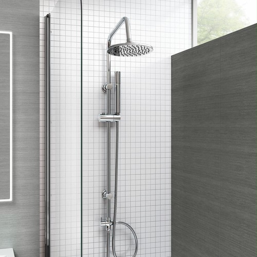 Round shower diverter kit - round, with