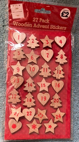 Pack wooden advent calendar - 27,