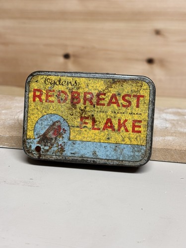 Tobacco tin vintage red - , breast