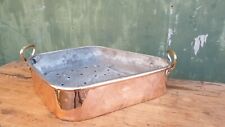 Antique Copper Turbot Pan Fish Kettle & Trivet 48Lbs
